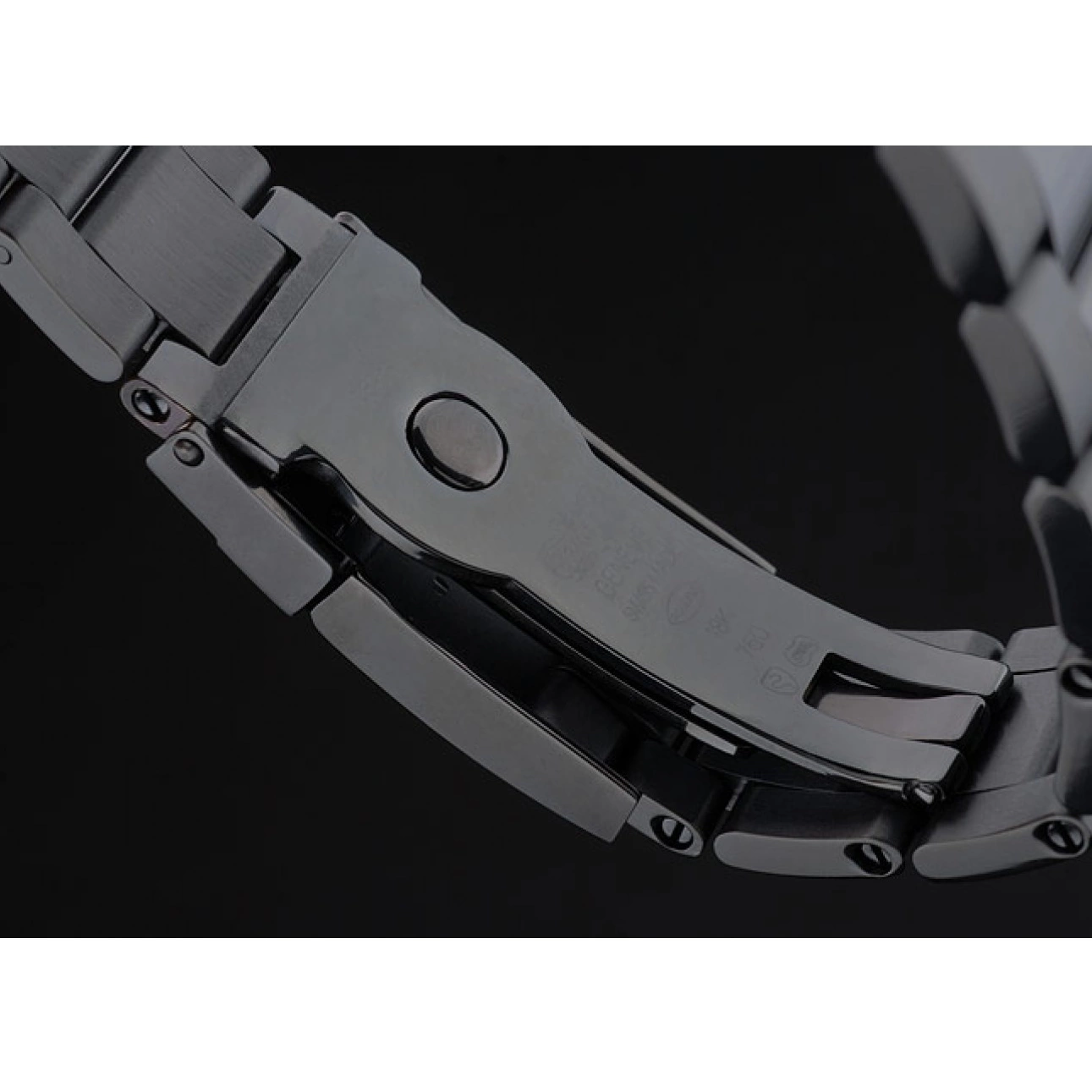 Aaa replica watch Black Plated Strap Stainless Ion Dial Black Steel 80247 Tachymeter Daytona Rolex Black 0514